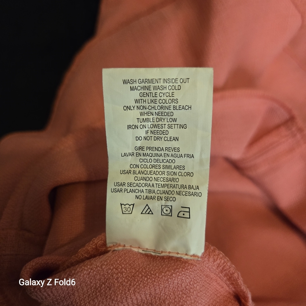 GB Brand Peach Terry-Feel Mini Dress – Size 5, Ruffled Hem, Sleeveless Tie-Strap - Picture 4 of 8